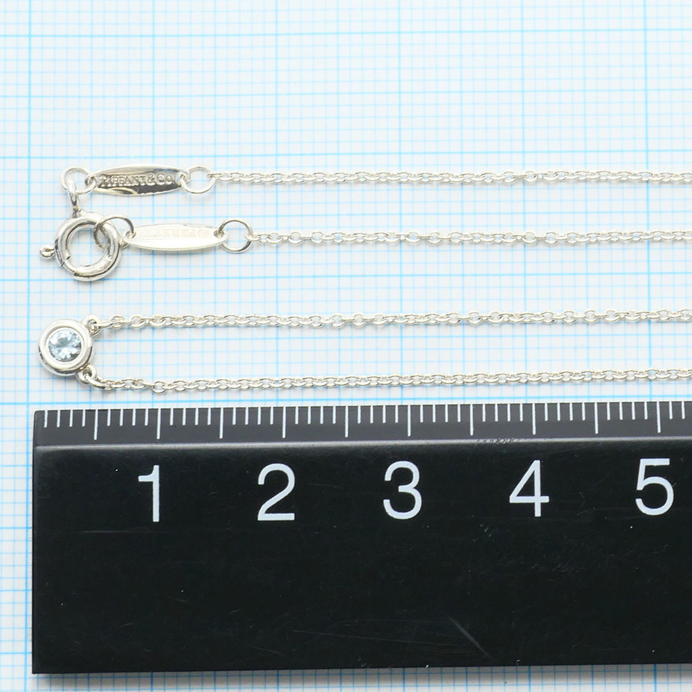 Tiffany & Co. By the Yard Silver Necklace with Aquamarine, Total Weight 1.6g,... - Picture 5 of 6